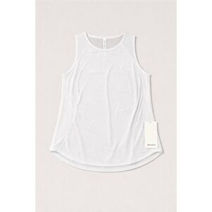 New Lululemon Sculpt Tank Top Lightweight Stretch WHT White $58 Wm 14 Mesh Back
